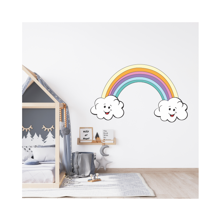 Regenboog Muursticker