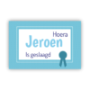 Hoera Jeroen is geslaagd