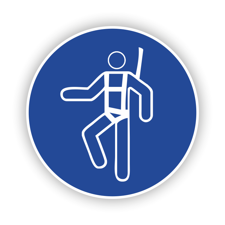 Veiligheidsharnas verplicht M018