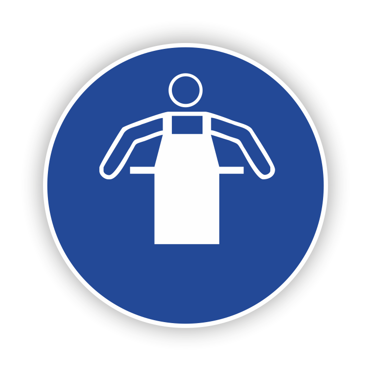 Veiligheidsschort verplicht M026