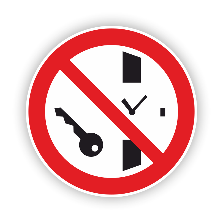 Metalen voorwerpen zoals horloges verboden P008