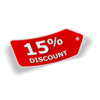 15 Procent discount