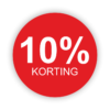 Rood cirkel 10% korting