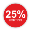 Rood cirkel 25% korting