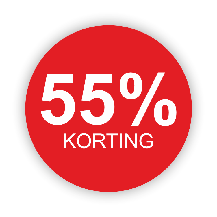 Rood cirkel 55% korting