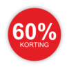 Rood cirkel 60% korting