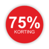 Rood cirkel 75% korting
