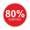 Rood cirkel 80% korting