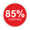 Rood cirkel 85% korting