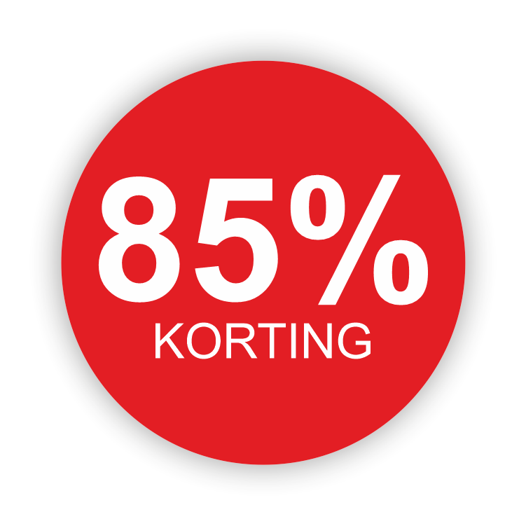 Rood cirkel 85% korting