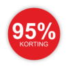 Rood cirkel 95% korting