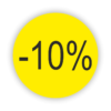 Geel cirkel -10% korting