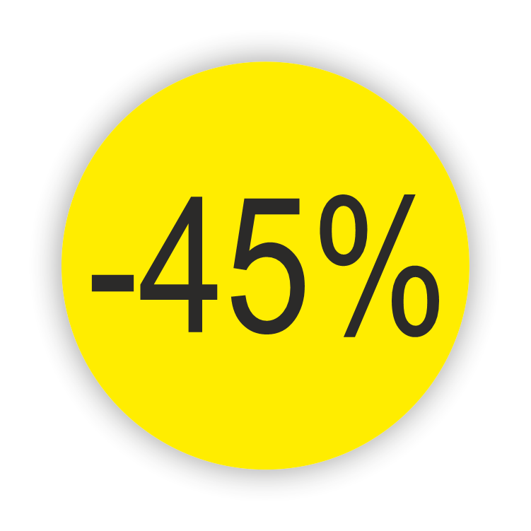 Geel cirkel -45% korting