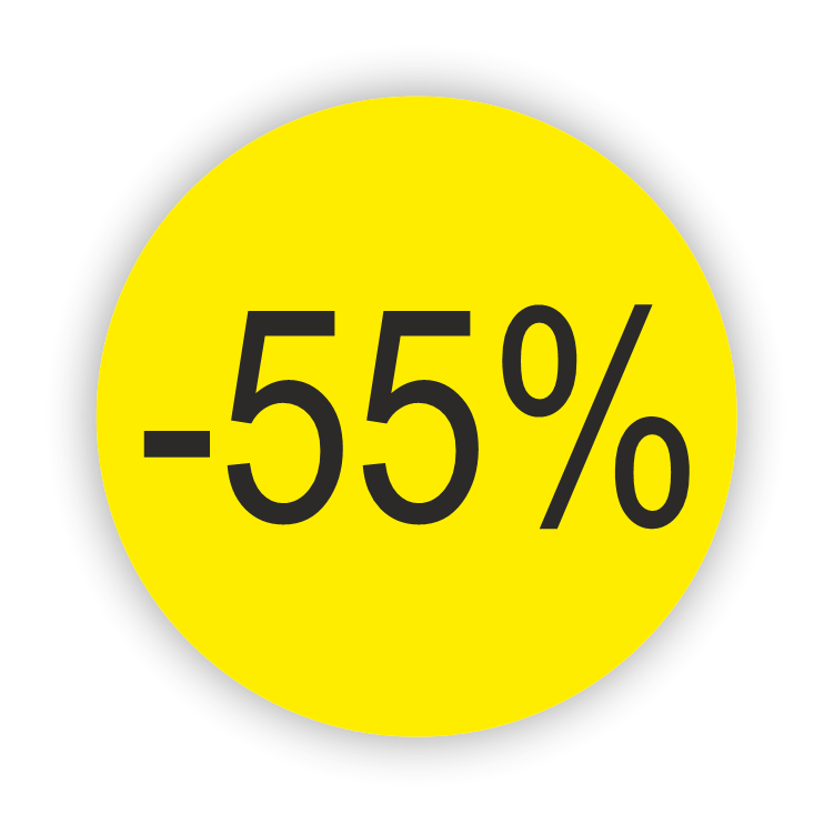 Geel cirkel -55% korting