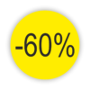 Geel cirkel -60% korting