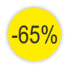 Geel cirkel -65% korting