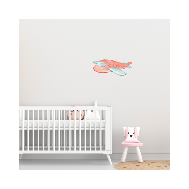 Vliegtuig muursticker